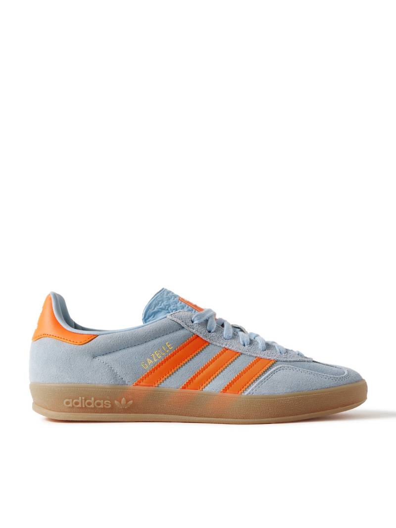 adidas Originals - Gazelle Indoor Leather-Trimmed Suede Sneakers - Men - Blue - UK 5.5 von adidas Originals