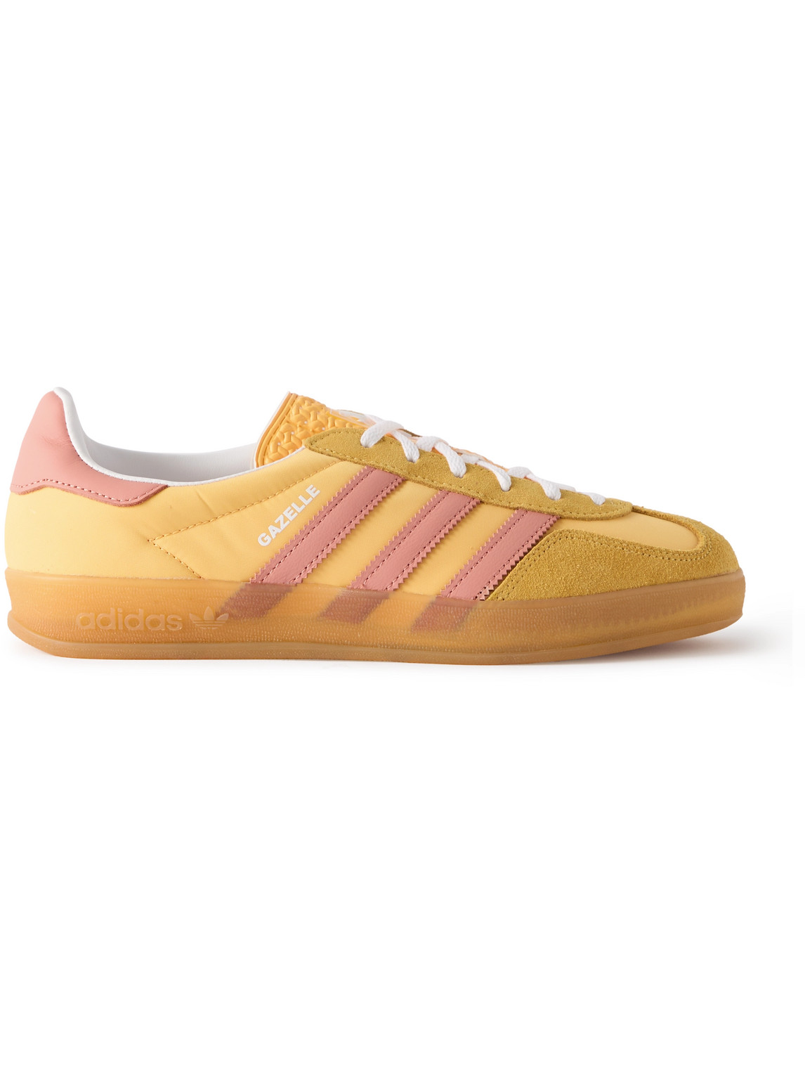 adidas Originals - Gazelle Indoor Leather and Suede-Trimmed Shell Sneakers - Men - Yellow - UK 12 von adidas Originals