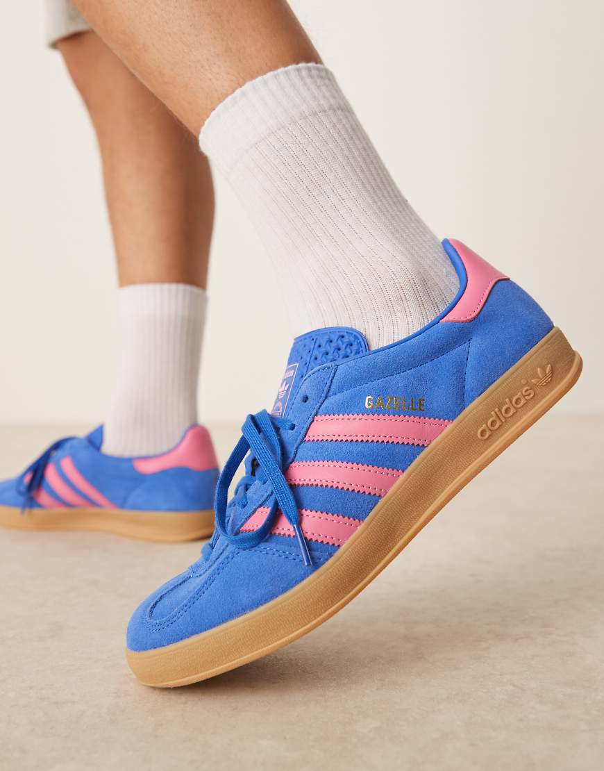 adidas Originals - Gazelle Indoor - Sneaker in Blau und Rosa von adidas Originals