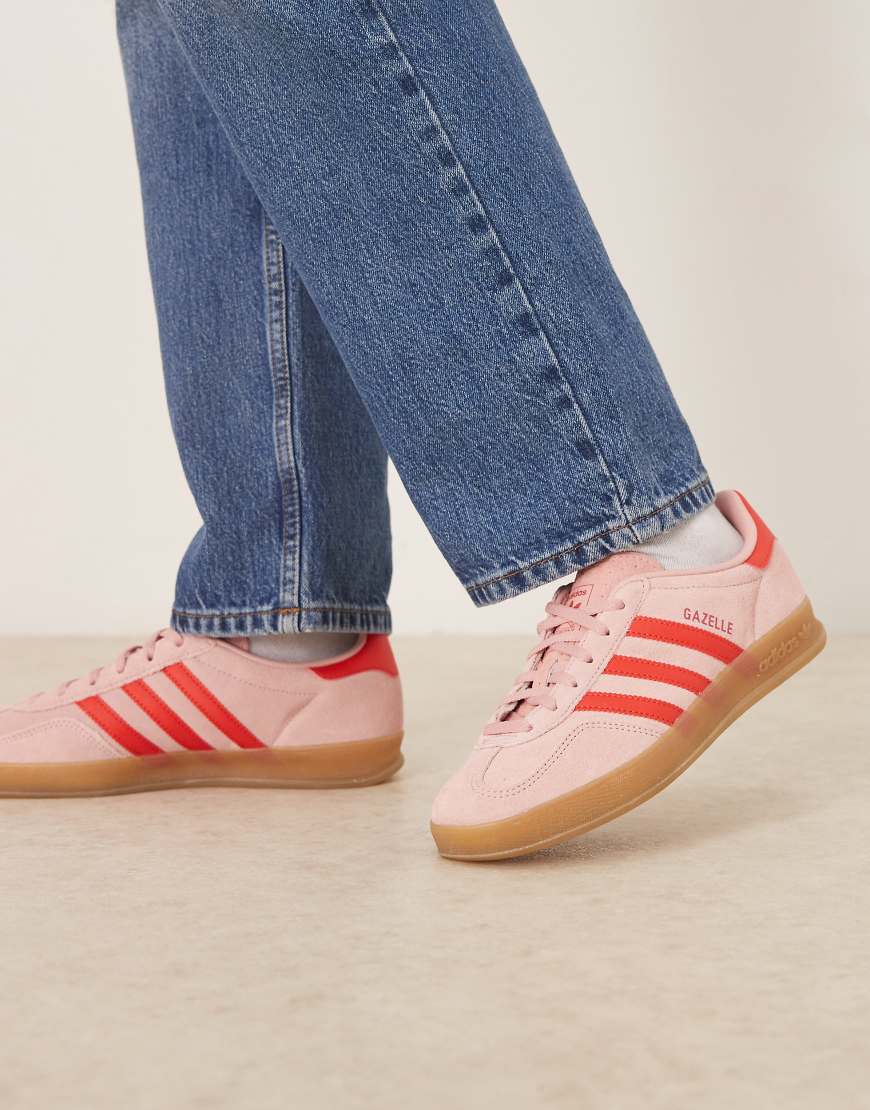 adidas Originals - Gazelle Indoor - Sneaker in Rosa und Rot adidas Originals - Gazelle Indoor - Sneaker in Rosa und Rot von adidas Originals