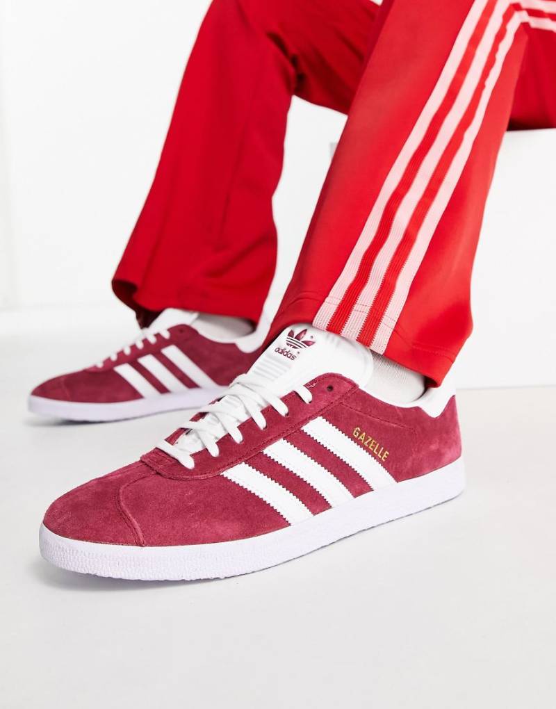 adidas Originals - Gazelle - Sneaker in Collegiate-Burgunderrot-Rosa von adidas Originals
