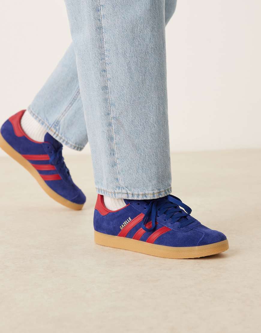 adidas Originals - Gazelle - Sneaker in Dunkelblau und Rot von adidas Originals