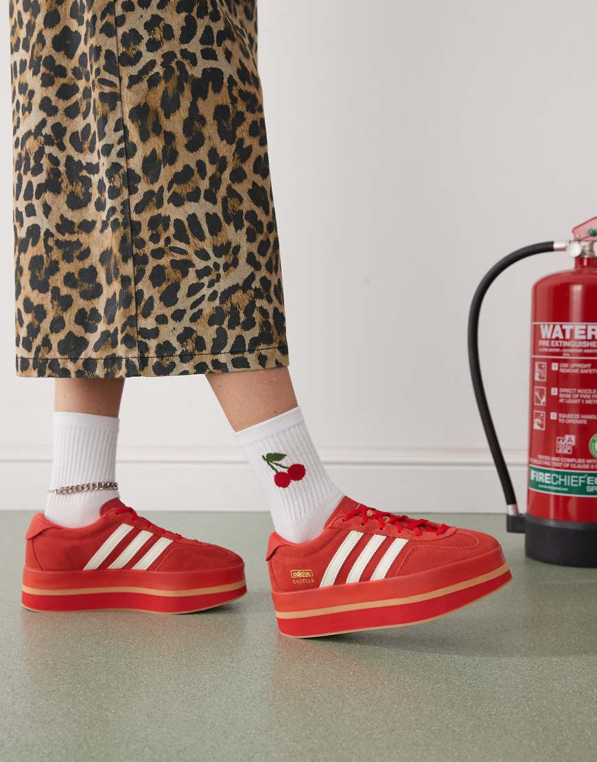 adidas Originals - Gazelle Stack - Sneaker in Rot und Weiß adidas Originals - Gazelle Stack - Sneaker in Rot und Weiß von adidas Originals