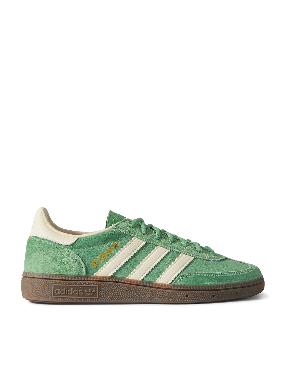 adidas Originals - Handball Spezial Leather-Trimmed Suede Sneakers - Men - Green - UK 5.5 von adidas Originals