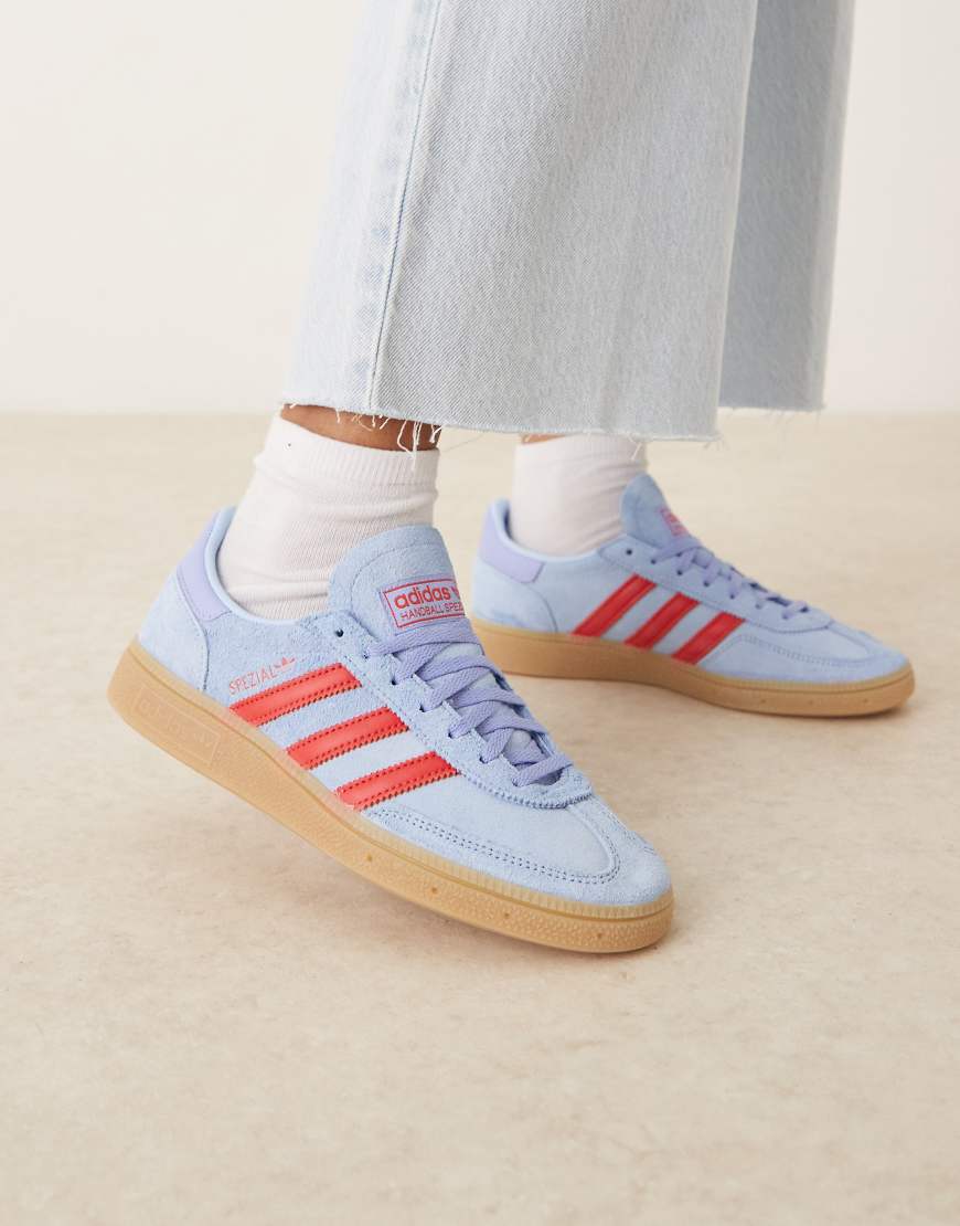 adidas Originals - Handball Spezial - Schuhe in Glow Blue / Rot / Blue Spark-Blau adidas Originals - Handball Spezial - Schuhe in Glow Blue / Rot / Blue Spark-Blau von adidas Originals