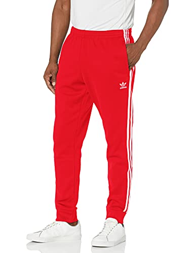 adidas Originals Adicolor Classics Primeblue SST Trainingshose für Herren, rot / weiß, X-Klein von adidas Originals