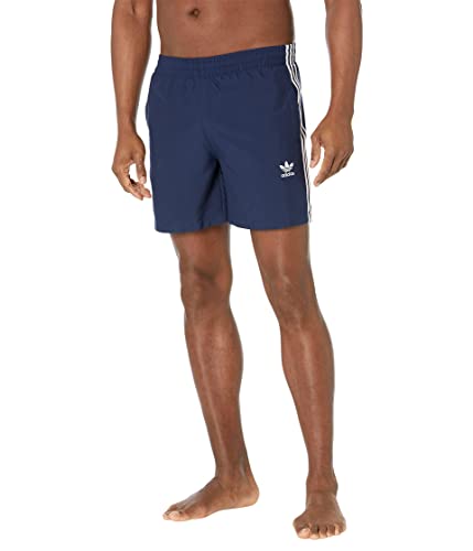 adidas Originals Herren Badeshorts mit 3 Streifen, Night Indigo/White, XXL von adidas Originals