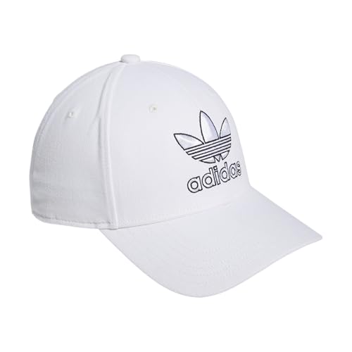 adidas Originals Herren Icon 2.0 Structured Precurve Snapback Cap, Weiß/Schwarz, Einheitsgröße von adidas Originals