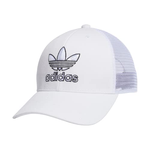 adidas Originals Herren Icon Trucker Strukturierte Precurve Snapback Cap, Wei /Schwarz, Einheitsgr e von adidas Originals