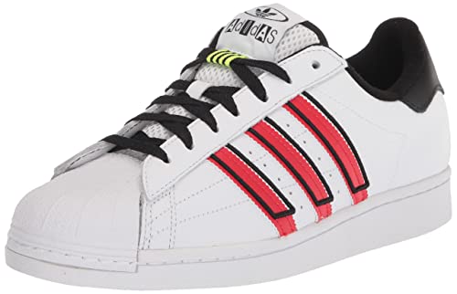 adidas Originals Herren Superstar Sneaker, Weiß/Lebendiges Rot/Solargelb, 48 2/3 EU von adidas Originals