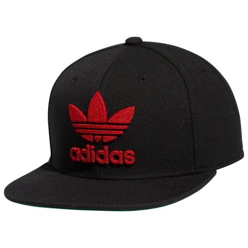 adidas Herren Originals Snapback Flatbrim Cap, Schwarz/Better Scarlet, EinheitsgröÃŸe von adidas Originals