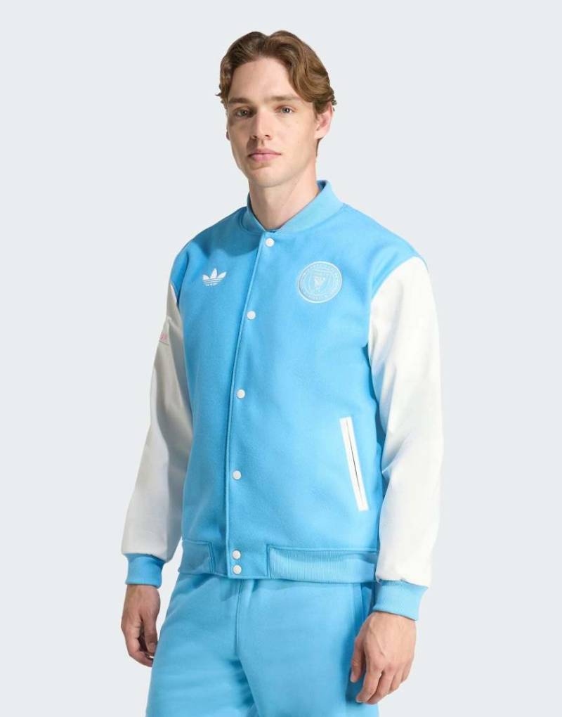 adidas Originals - Inter Miami Anthem - Jacke in Blau und Weiß von adidas Originals