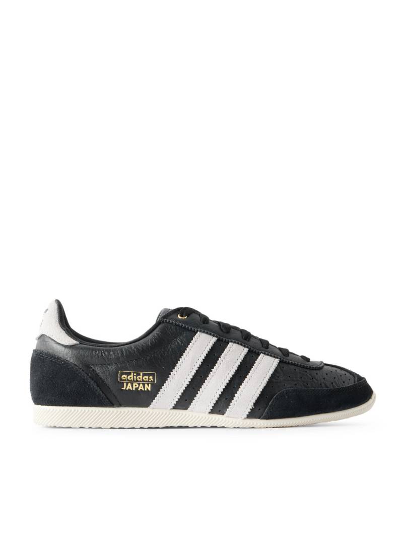 adidas Originals - Japan Suede-Trimmed Tumbled-Leather Sneakers - Men - Black - UK 6.5 von adidas Originals