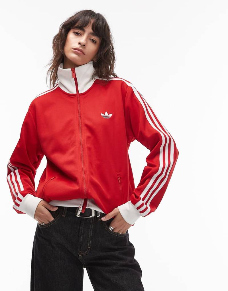 adidas Originals - Klassische Trainingsjacke in Rot von adidas Originals