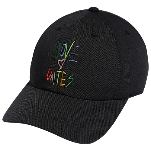 adidas Originals Love Unites Relaxed Fit Strapback Cap, Black/Pride, One Size von adidas Originals