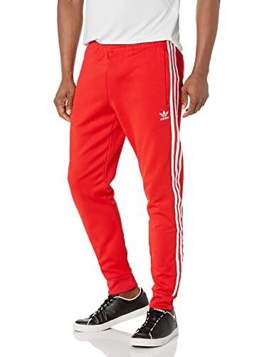 adidas Originals Men's Adicolor Classics Superstar Track Pants, Vivid Red, Medium von adidas Originals