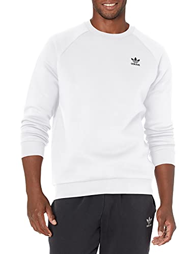 adidas Originals Men's Adicolor Essentials Trefoil Crewneck Sweatshirt, White, X-Large von adidas Originals