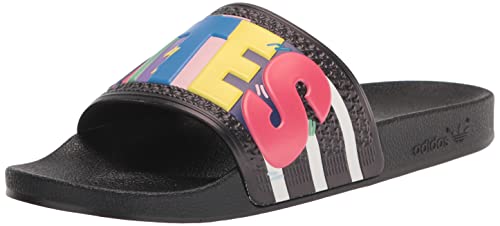 adidas Originals Men's Adilette Slides Sandal, Black/White/Black (Pride), 13 von adidas Originals