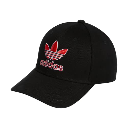 adidas Originals Men's Icon 2.0 Structured Precurve Snapback Cap, Black/Vivid Red/White, One Size von adidas Originals