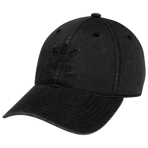 adidas Originals Men's Relaxed Strapback Cap, Black/Black 2, One Size von adidas Originals