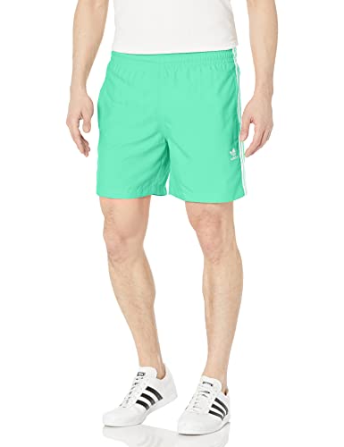 adidas Originals Men's Standard 3-Stripes Swim Shorts, Green, X-Large von adidas Originals