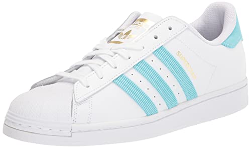 adidas Originals Men's Superstar Sneaker, Pulse Aqua/White/Gold Metallic, 9 von adidas Originals