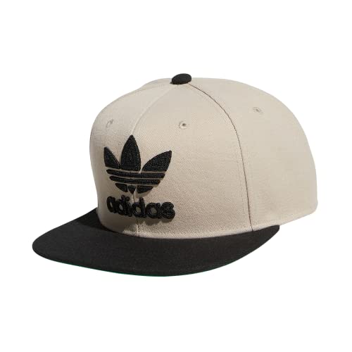 adidas Originals Men's Trefoil Chain Flatbrim Snapback Cap, Wonder Beige/Black, One Size von adidas Originals