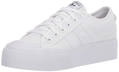 adidas Originals Nizza Plateau-Sneaker für Damen, Weiß/Weiß/Weiß, 42 EU von adidas Originals