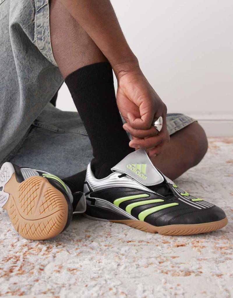 adidas Originals - Predator Sala - Sneaker in Schwarz und Grün von adidas Originals