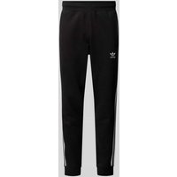 adidas Originals Regular Fit Sweatpants mit Label-Stitching Modell '3-STRIPES' in Black, Größe XS von adidas Originals