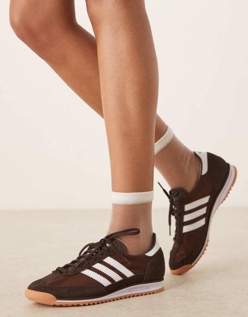 adidas Originals - SL 72 OG - Sneaker in Braun und Weiß von adidas Originals