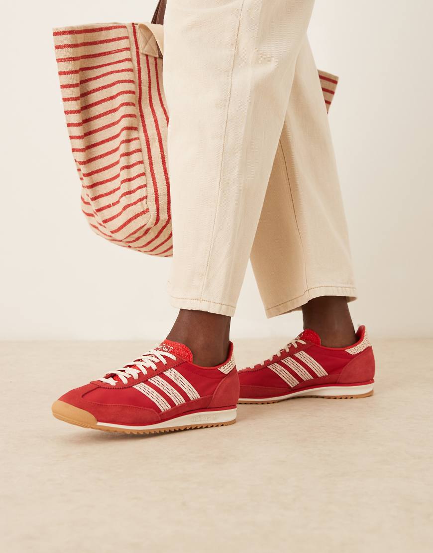 adidas Originals - SL 72 OG - Sneaker in Häkeloptik in Rot und Creme adidas Originals - SL 72 OG - Sneaker in Häkeloptik in Rot und Creme von adidas Originals