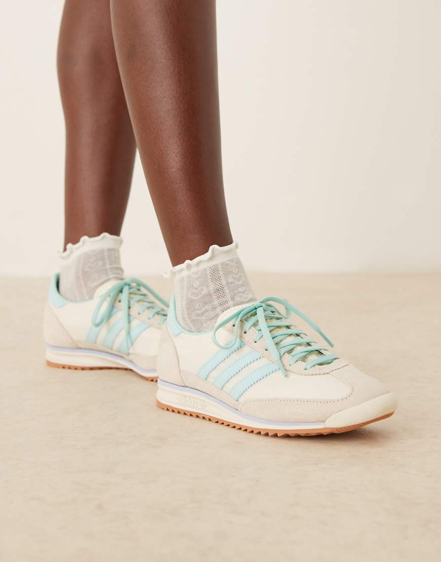 adidas Originals - SL 72 OG - Sneaker in Wollweiß und Blau-Bunt adidas Originals - SL 72 OG - Sneaker in Wollweiß und Blau-Bunt von adidas Originals