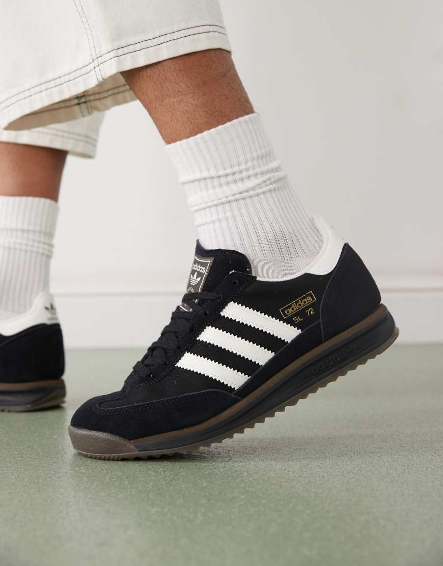 adidas Originals - SL 72 RS - Sneaker in Core Black, Wollweiß und Cargo-Schwarz von adidas Originals