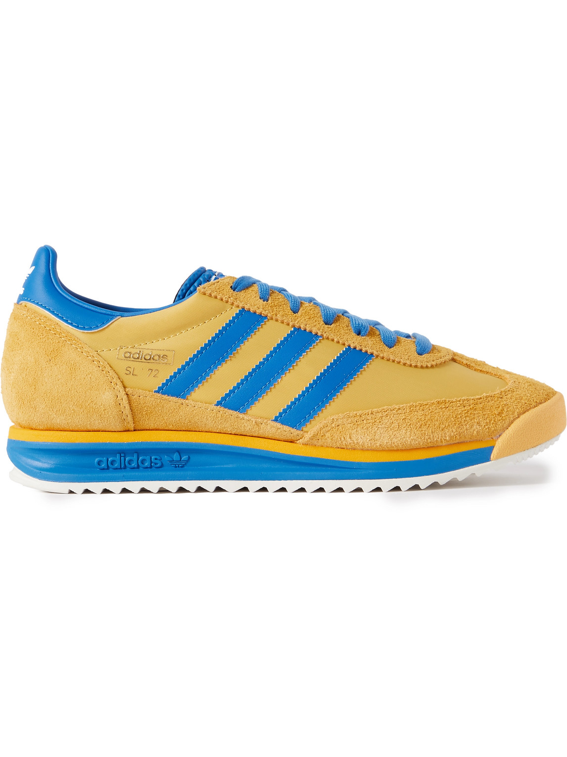 adidas Originals - SL72 RS Suede and Leather-Trimmed Mesh Sneakers - Men - Yellow - UK 5 von adidas Originals