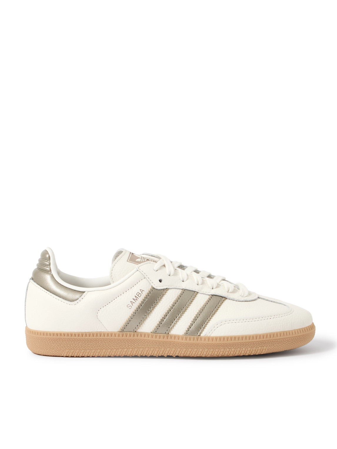 adidas Originals - Samba OG Metallic Leather Sneakers - Men - Neutrals - UK 13 von adidas Originals