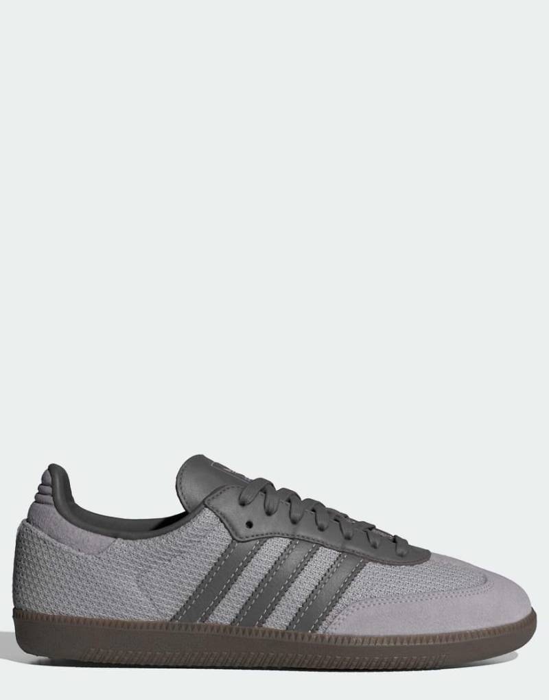 adidas Originals - Samba OG - Schuhe in Glory Grey / Charcoal / Gum-Grau von adidas Originals