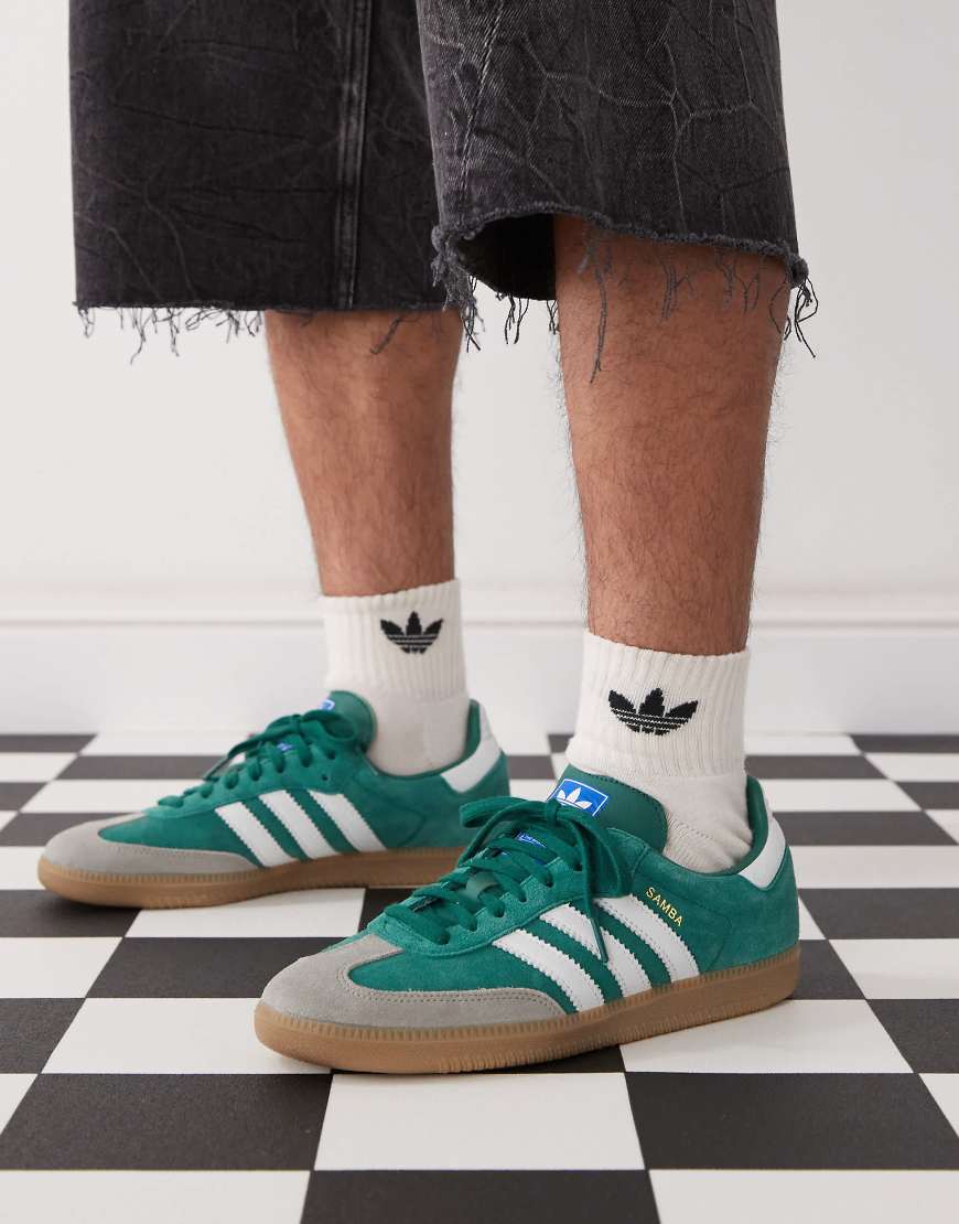 adidas Originals - Samba OG - Sneaker in Grün und Weiß von adidas Originals