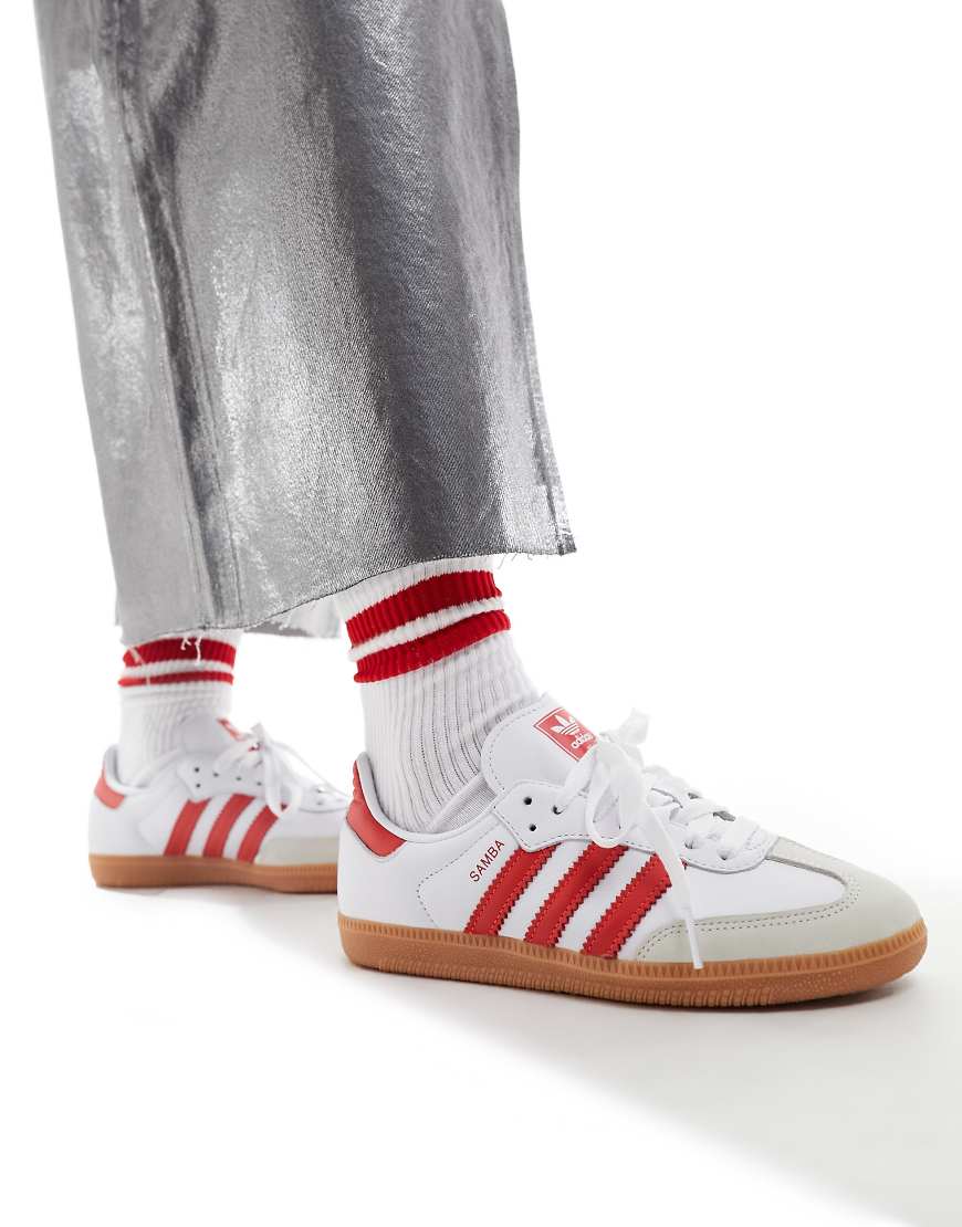 adidas Originals - Samba - Sneaker in Weiß und Rot-Bunt adidas Originals - Samba - Sneaker in Weiß und Rot-Bunt von adidas Originals