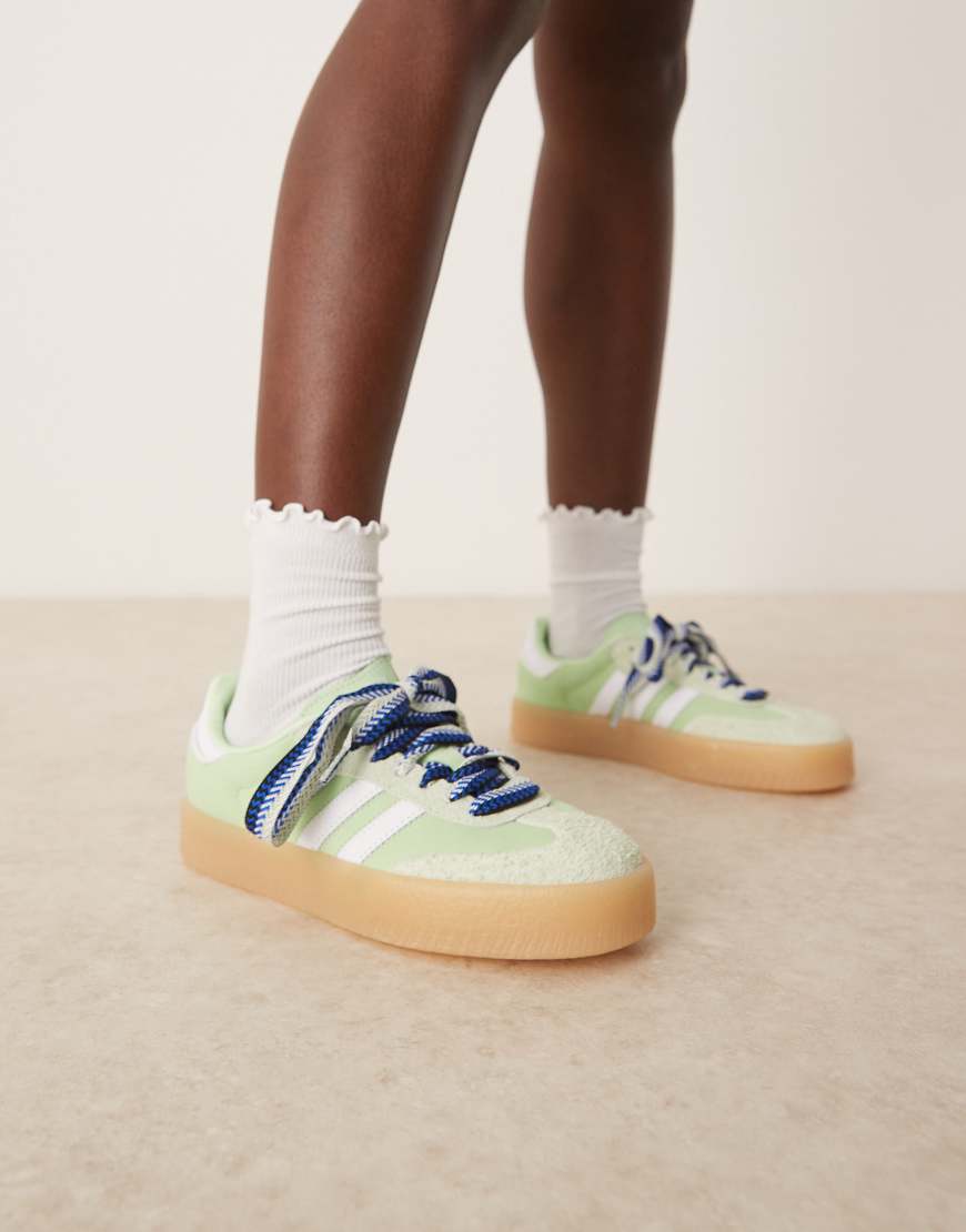 adidas Originals - Sambae - Sneaker in Hellgrün und Weiß adidas Originals - Sambae - Sneaker in Hellgrün und Weiß von adidas Originals
