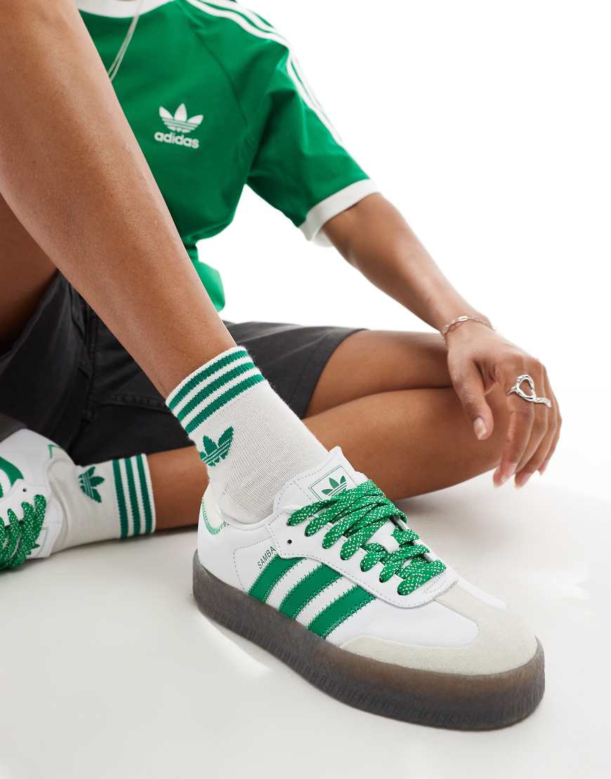 adidas Originals - Sambae - Sneaker in Weiß und Grün-Bunt adidas Originals - Sambae - Sneaker in Weiß und Grün-Bunt von adidas Originals