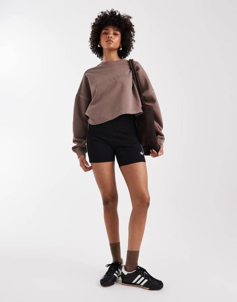 adidas Originals - Shorts in Schwarz/Weiß mit den 3 Streifen von adidas Originals