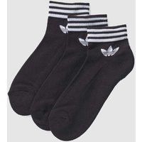 adidas Originals Sneakersocken aus elastischem Baumwoll-Mix im 3er-Pack in Black, Größe 39/42 von adidas Originals