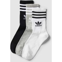 adidas Originals Socken mit Label-Detail im 3er-Pack in Mittelgrau Melange, Größe 43/45 von adidas Originals