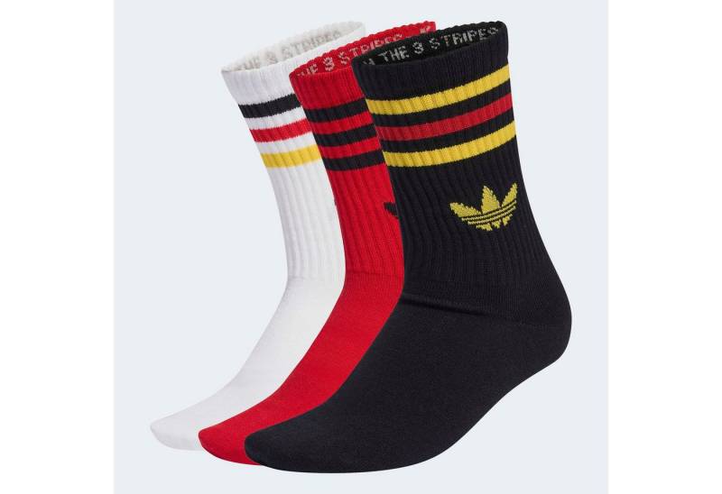 adidas Originals Sportsocken 3S CREW S 3P für Laufen, knöchellang, mit 3-Streifen und Trefoil Logo von adidas Originals