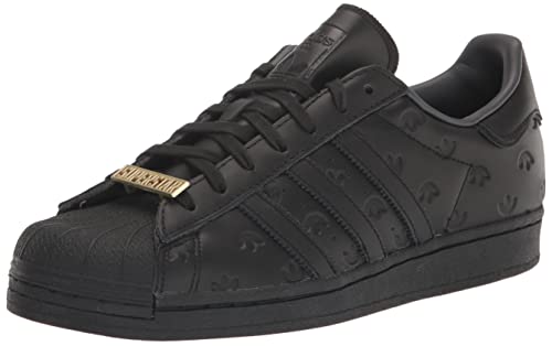 adidas Originals Superstar Herren-Sneaker, Auslaufmodell, Schwarz/Schwarz/Kohle, 46 EU von adidas Originals