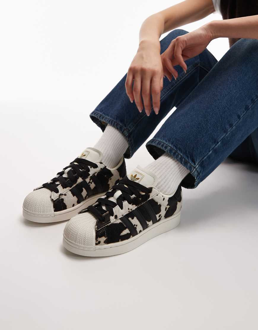 adidas Originals - Superstar II - Sneaker mit Kuhfellmuster-Bunt von adidas Originals