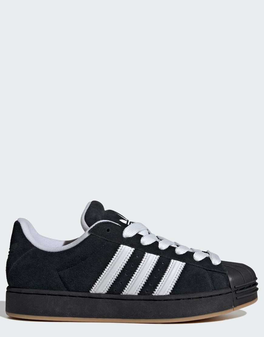 adidas Originals - Superstar St - Schuhe in Core Black / Cloud White-Schwarz von adidas Originals