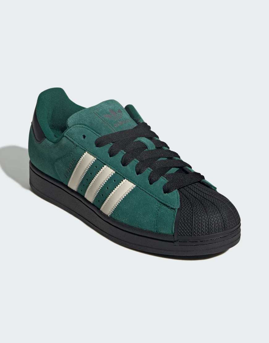 adidas Originals - Superstar ii - Schuhe in Collegiate Green und Cream White-Grün von adidas Originals
