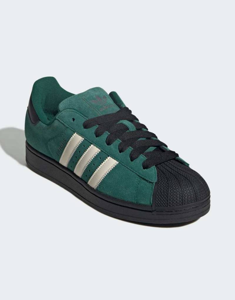 adidas Originals - Superstar ii - Schuhe in Collegiate Green und Cream White-Grün von adidas Originals